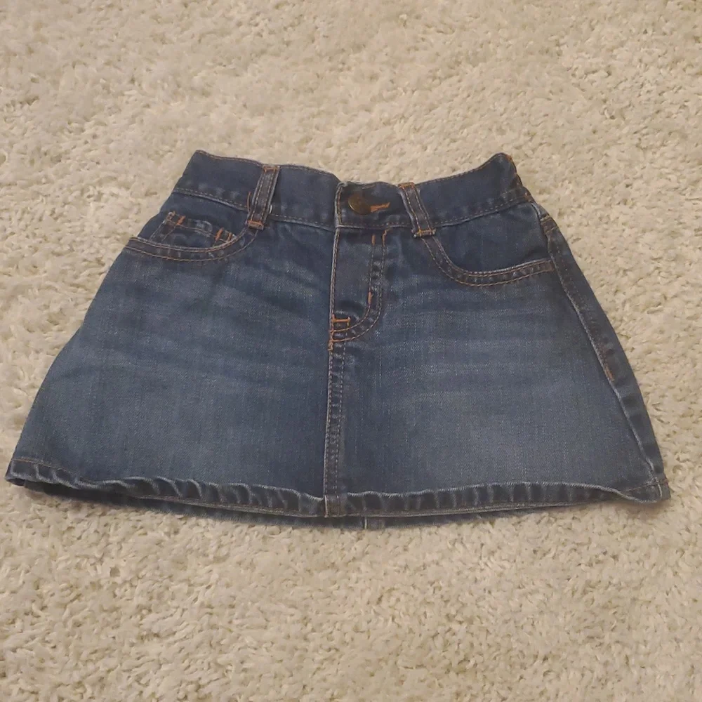 5 For 25$‎ Oshkosh Denim Skirt Girls Size 4 Blue